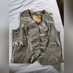Motorcycle leather vest